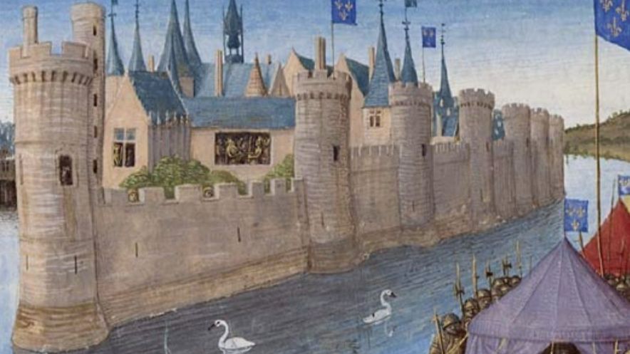 Grandes Chroniques de France, Paris im 8. Jahrhundert, enluminées par Jean Fouquet